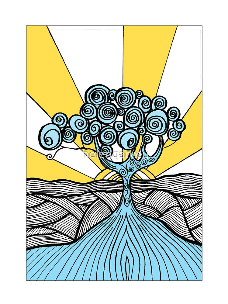 Tree illustration 3 - colour by helengarvey