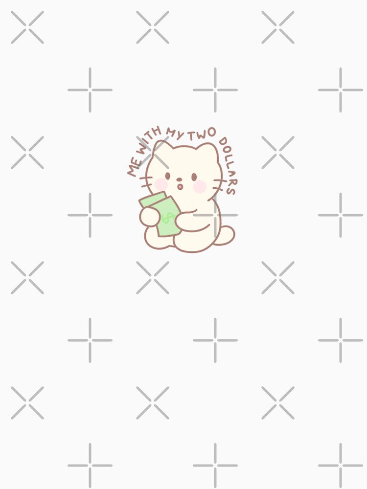 Cute Broke Cat Sticker | Hand-Drawn Illustration for Journal by strawberrycups