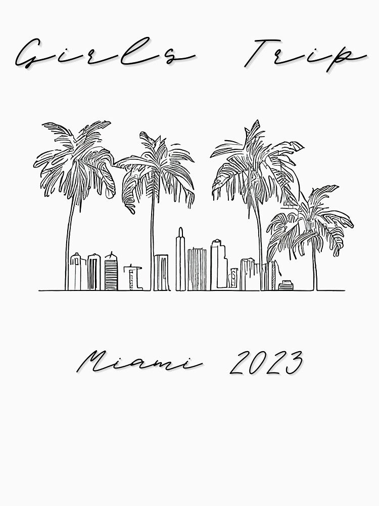 Girls Trip to Miami 2023: Glamorous Miami, Palm Trees, simple design, minimalist shapes with clean lines, modern and elegant look, stylish and classic appeal (7) by TourDePassion