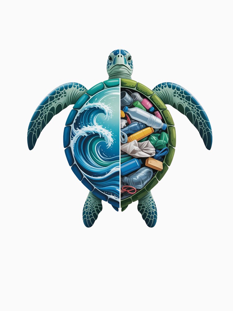 Ocean's Divide: Save Our Sea Turtles from Plastic Pollution by Designorado