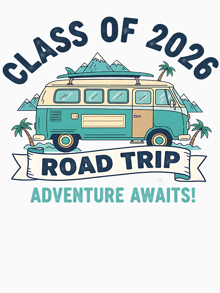 Class of 2026 Retro Van Road Trip Adventure by Silent Watch Threads.