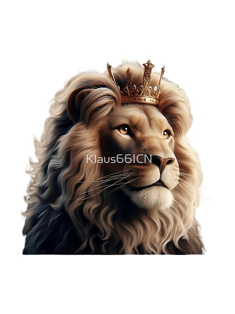Royal Lion King Wearing Crown Portrait by Klaus66ICN