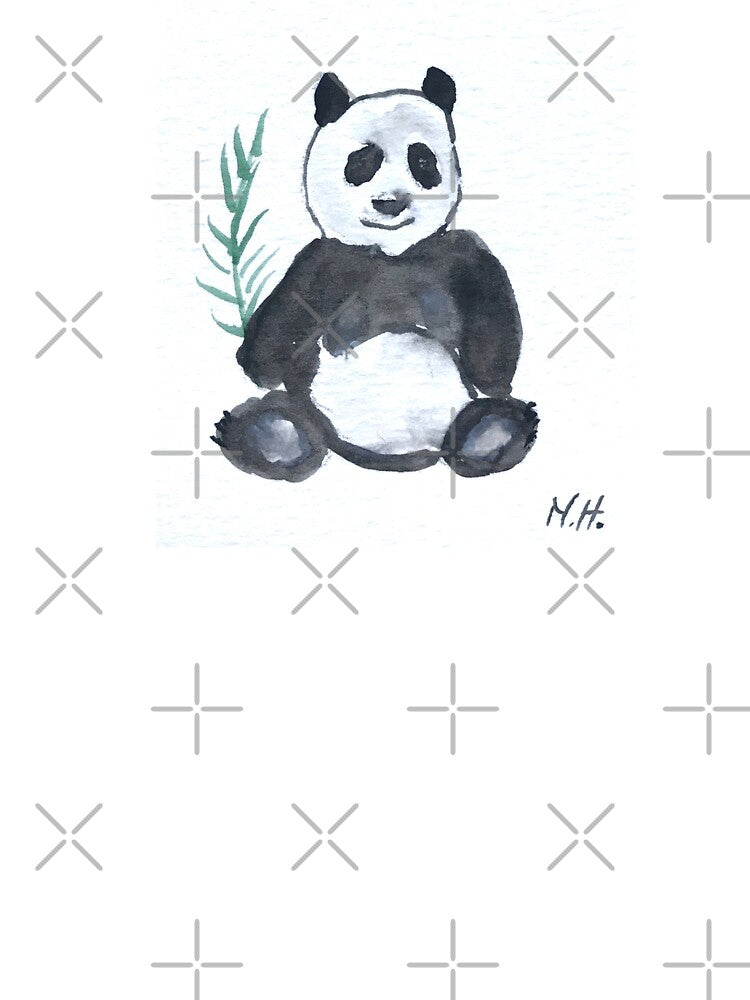 Panda animal watercolour painting by Monika Howarth