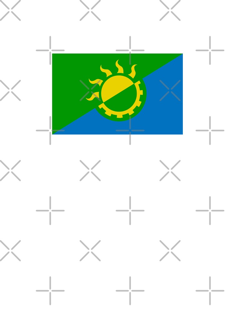 Solarpunk arnarcho Flag by Tabascol