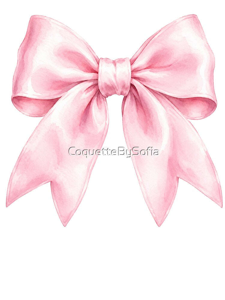 Pink Satin Bow Coquette Aesthetic Sticker by CoquetteBySofia