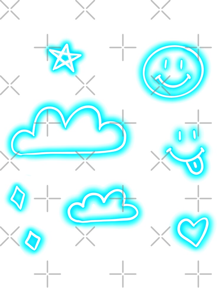 blue neon aesthetic tumblr by mariahmoniquedesign
