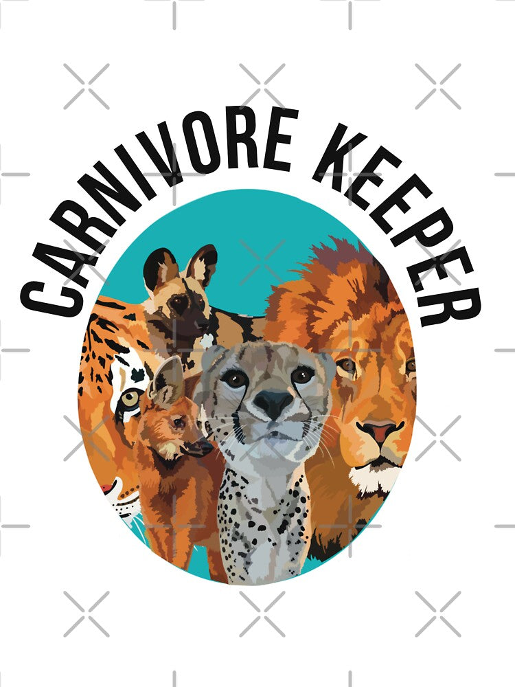 Carnivore Keeper, Carnivore Keeper Illustration – Wildlife Zookeeper Art for Big Cat & Predator Lovers by PrettylittlepastelUk