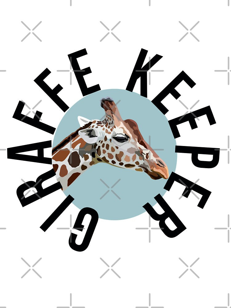 G is for Giraffe Keeper,Giraffe Keeper Design – Dedicated Care and Conservation of Tall African Mammals Artwork by PrettylittlepastelUk