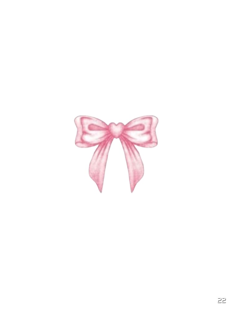 pink heart bow by 22