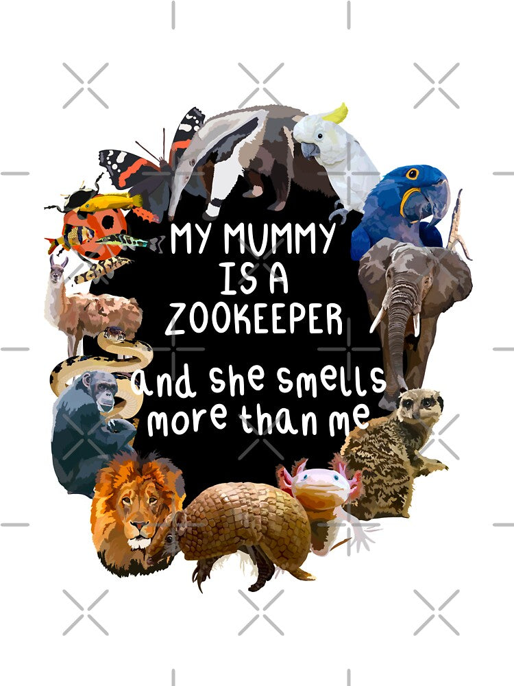 M is for Mummy Zookeeper, Mummy Zookeeper Design – Dedicated Wildlife Care and Passionate Animal Keeper Artwork by PrettylittlepastelUk