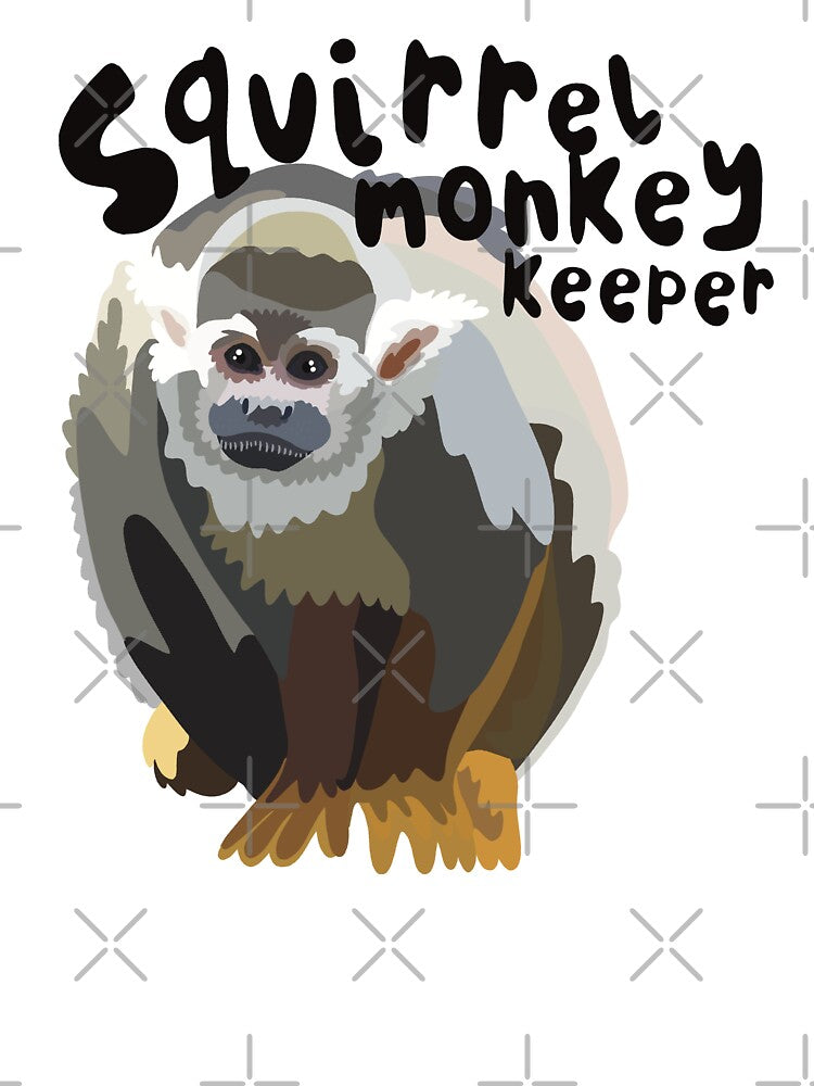 Squirrel Monkey Keeper Primate Zookeeper Design by PrettylittlepastelUk