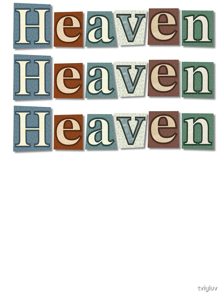 Heaven – Colorful Collage Typography by tviyluv