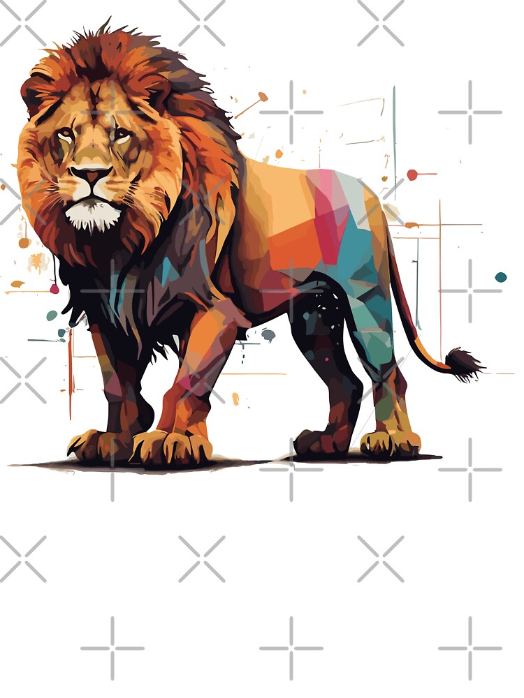 Lion king colorful t-shirts design by TeeCrafters1
