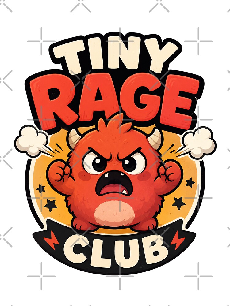 Tiny Rage Club - Cute Angry Monster Badge by Louis Calveri™