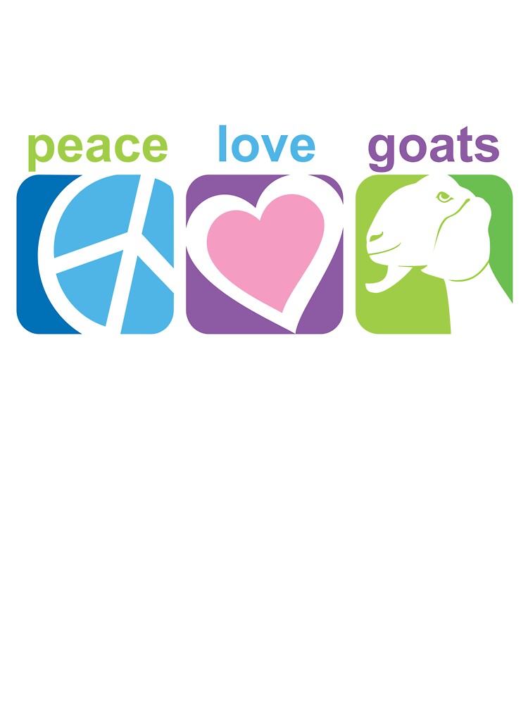 Peace, Love, Goats | Nubian Goat | NickerStickers® on Redbubble by NickerStickers