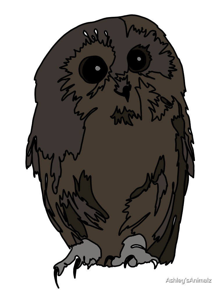 Cute and Curious shy owl night by Ashley’sAnimalz