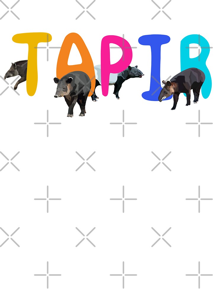 T is for Tapir, Tapir – Unique Tropical Forest Mammal Illustration by PrettylittlepastelUk