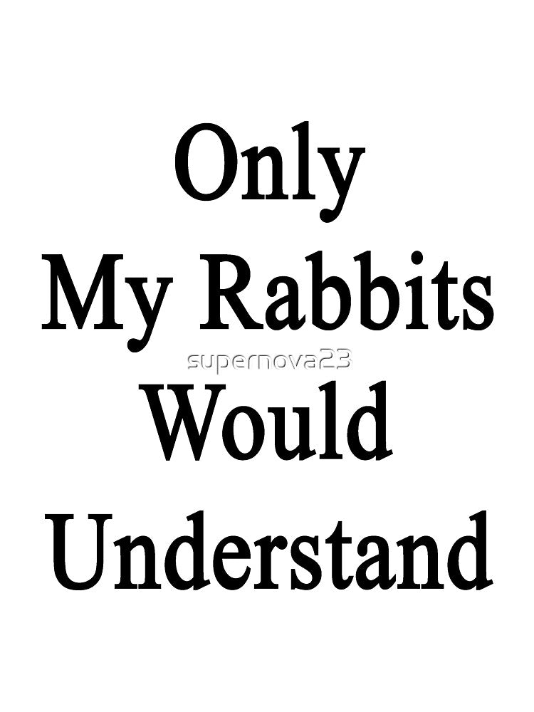 Only My Rabbits Would Understand by supernova23