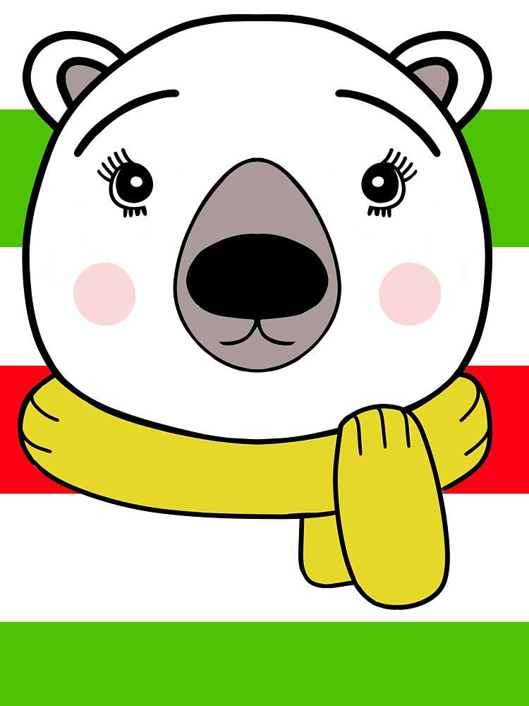 Christmas Polar Bear by Sartoris Art