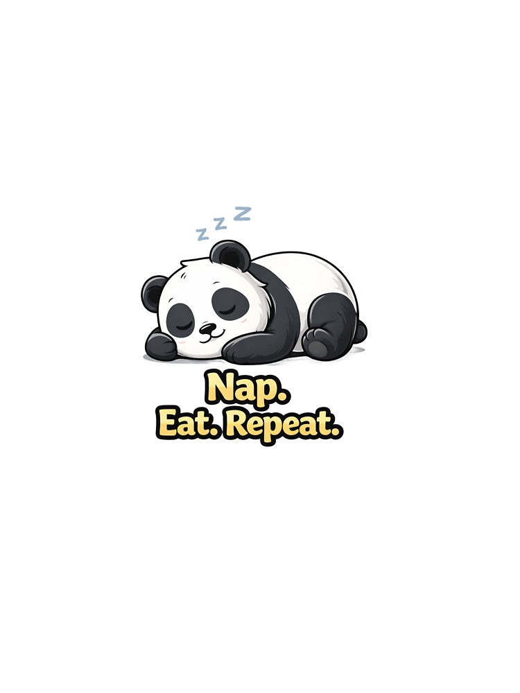 Nap Eat Repeat Panda Shirt – Sleeping Panda Funny Design by snaperos