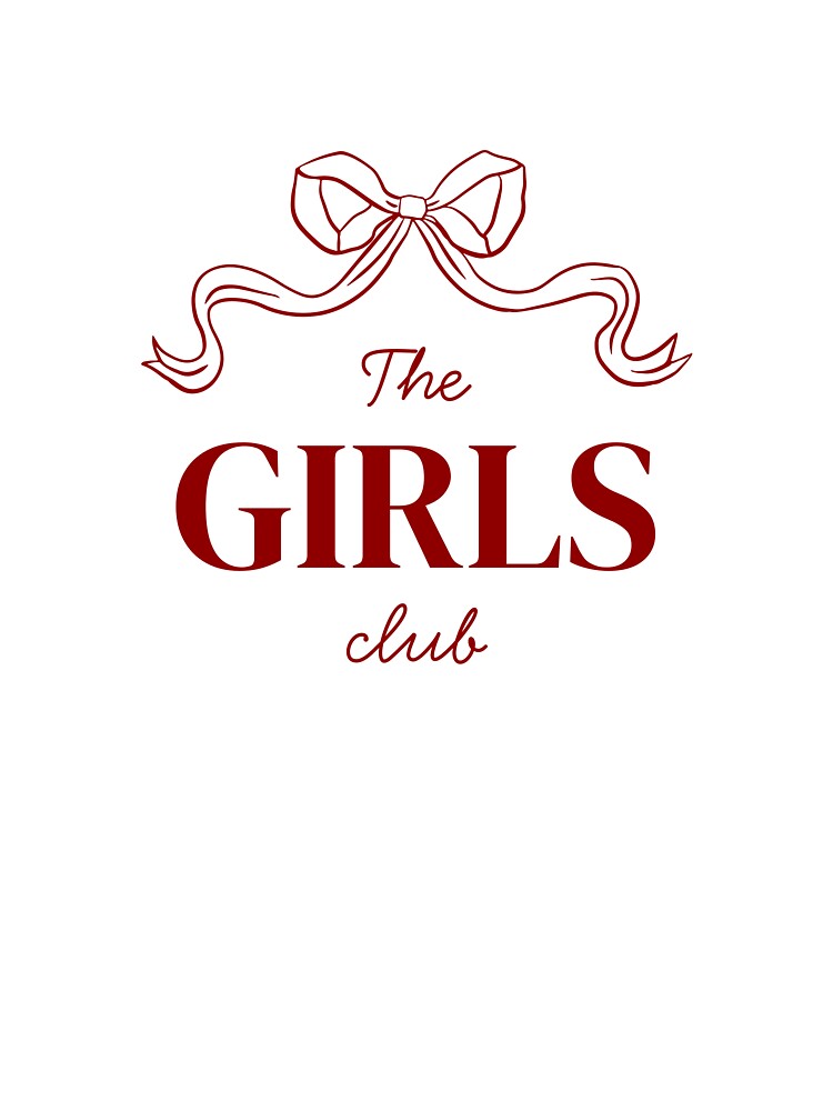 The Girls Club Aesthetic Coquette Bow Design by VibeoCanvasShop