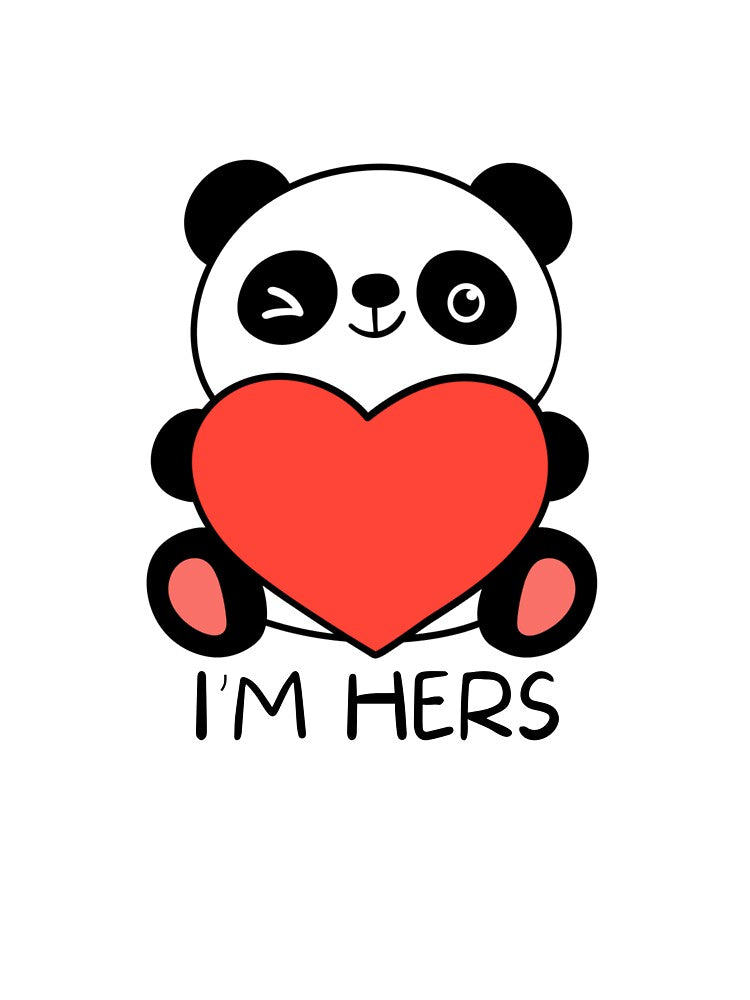 Cute Panda Holding Heart – Kawaii Love Panda by “KPLN Designs
