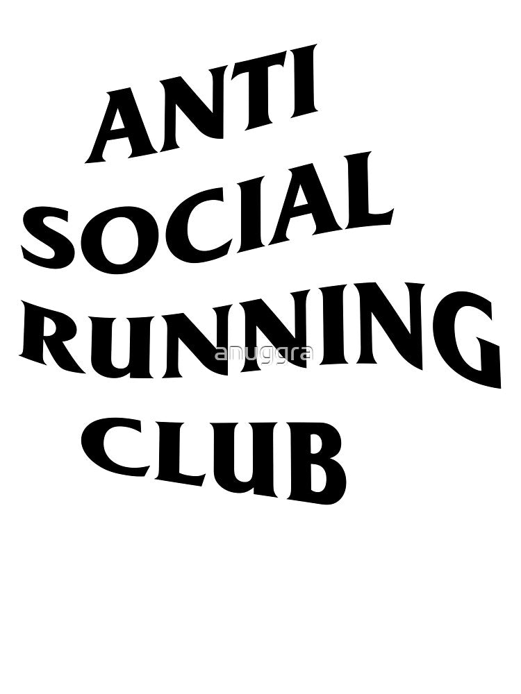 Anti Social Running Club-Black by anuggra