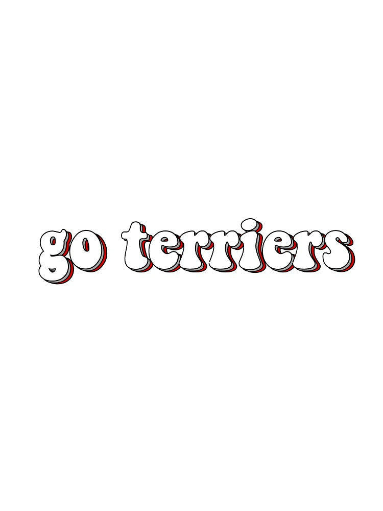 White Triple "Go Terriers" by Maggie S
