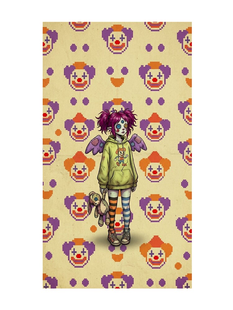 Clown Girl’s Silent Vigil by Static Youth