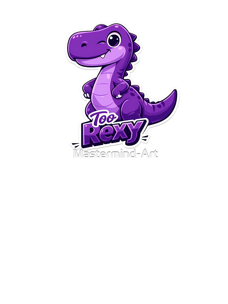 Too Rexy Cute Purple Dinosaur by Mastermind-Art