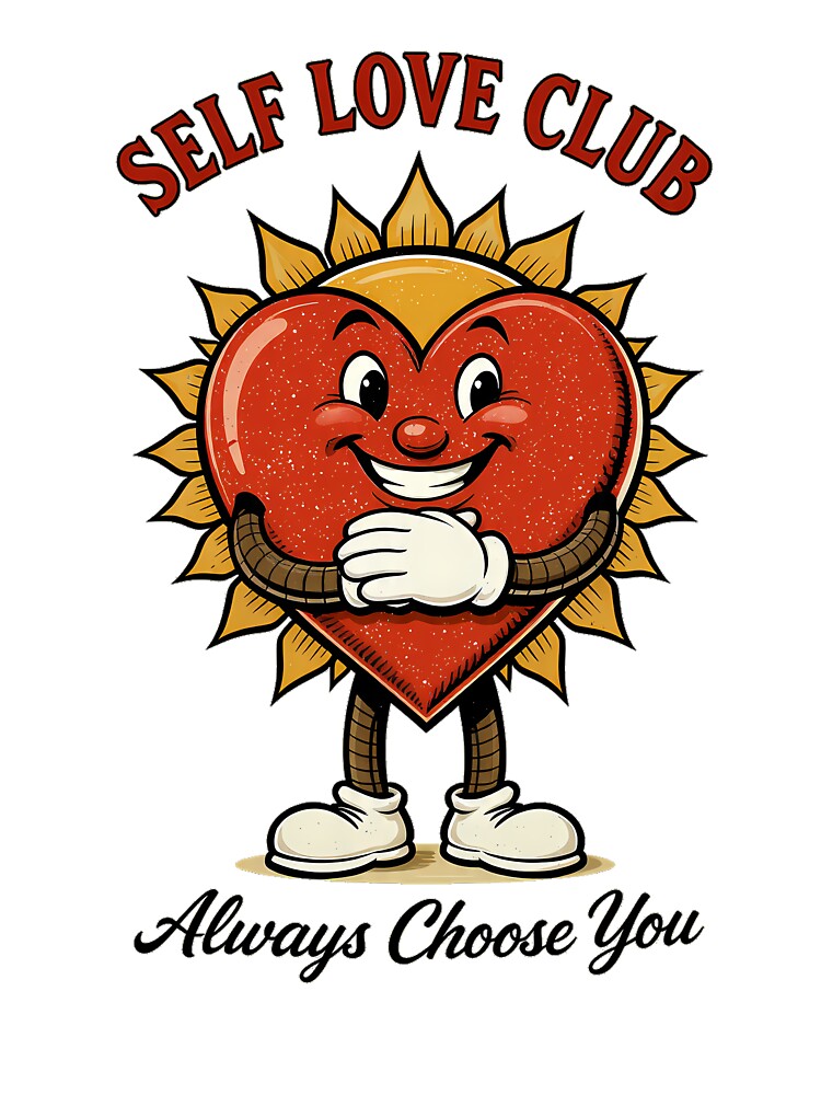 Self Love Club Retro Mascot 1930s Cartoon by etuvibes