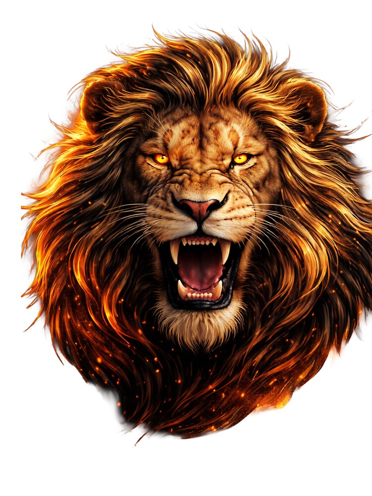 Powerful Roaring Lion Artwork by HayatDesigns19