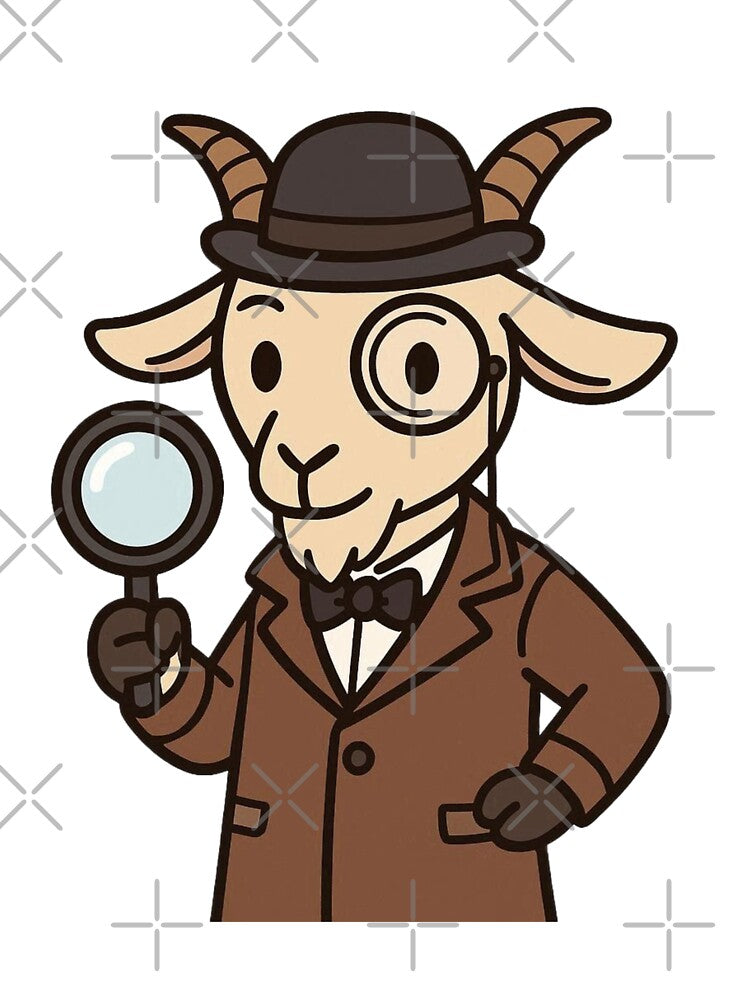 Goat Detective with Monocle – Quirky Animal Mystery Solver by Confuzz1ed