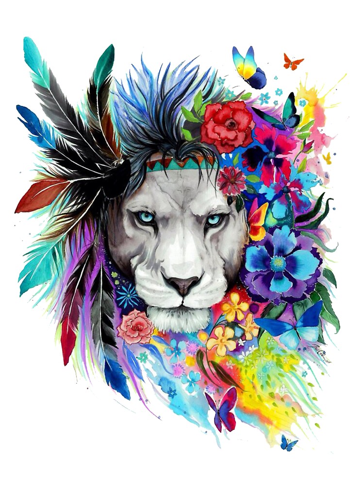 Wild Natural Colorful Lion - by DeesignR