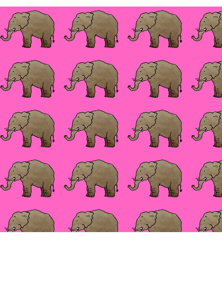 Elephant on pink background by happytraveller1