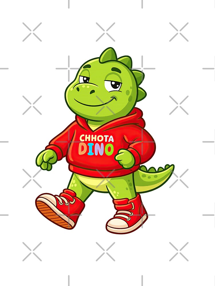 Chhota Dino Walking Safely and Happily – Cute Kids Cartoon Dinosaur T-Shirt Design by MeeraArts&Crafts