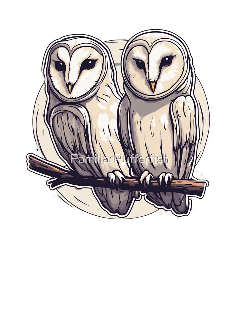 Barn Owl Pair by FamiliarPufferfish