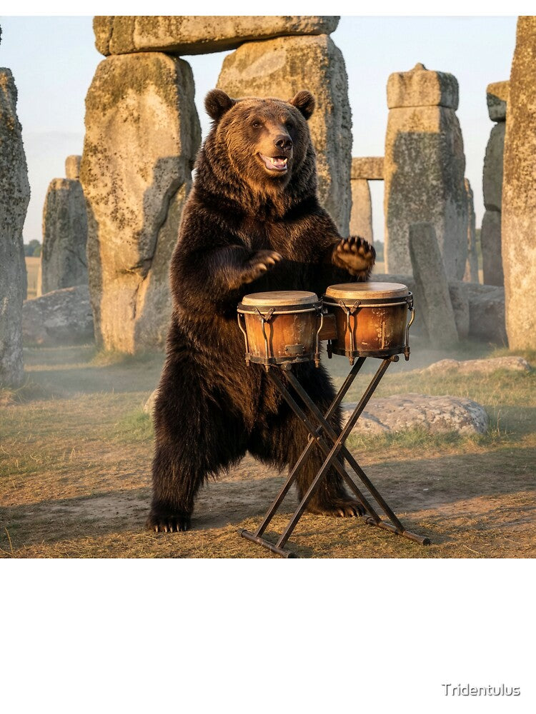 Bear Uncorks a Concert at Stonehenge by Tridentulus