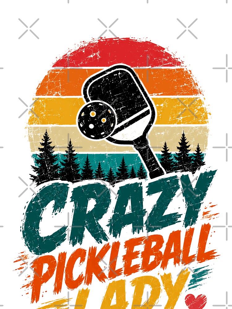 Crazy Pickleball Lady Women Player Enthusiast by JonesFlora2025