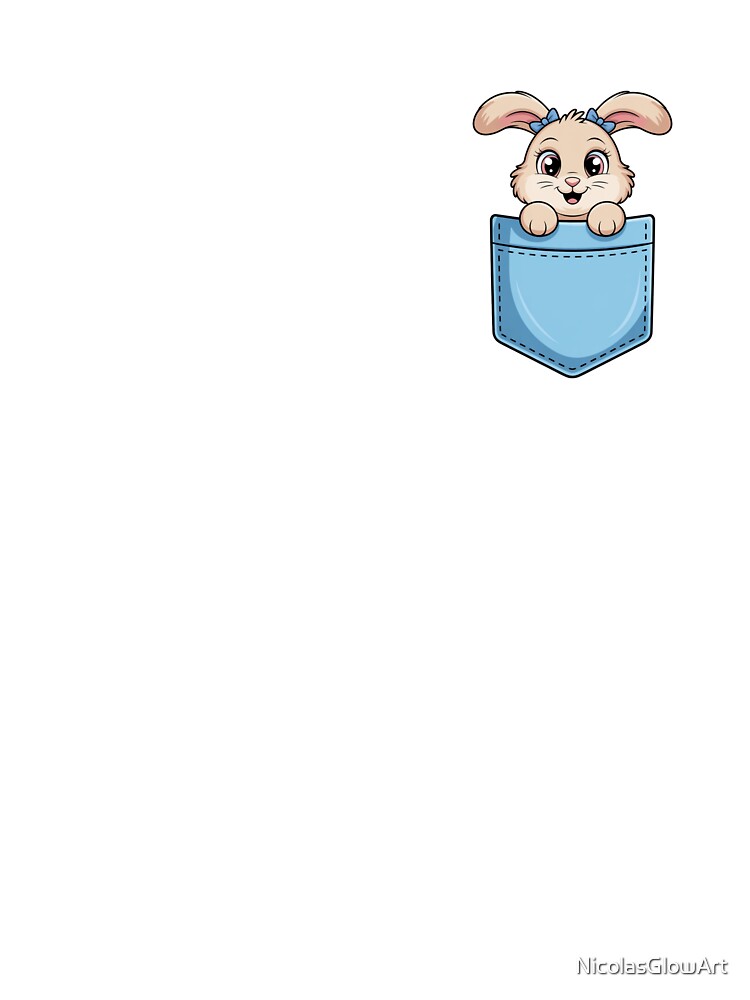 Cute Rabbit in Pocket by NicolasGlowArt