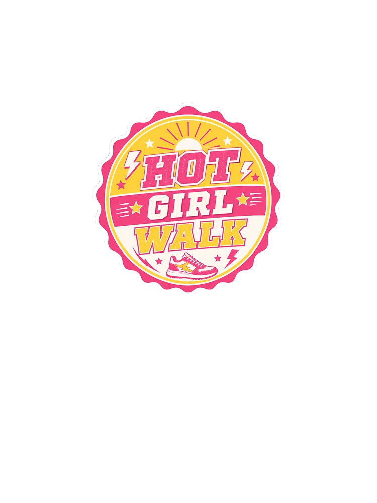 Hot Girl Walk Survivor Funny Fitness Sticker by RedRubyBubble