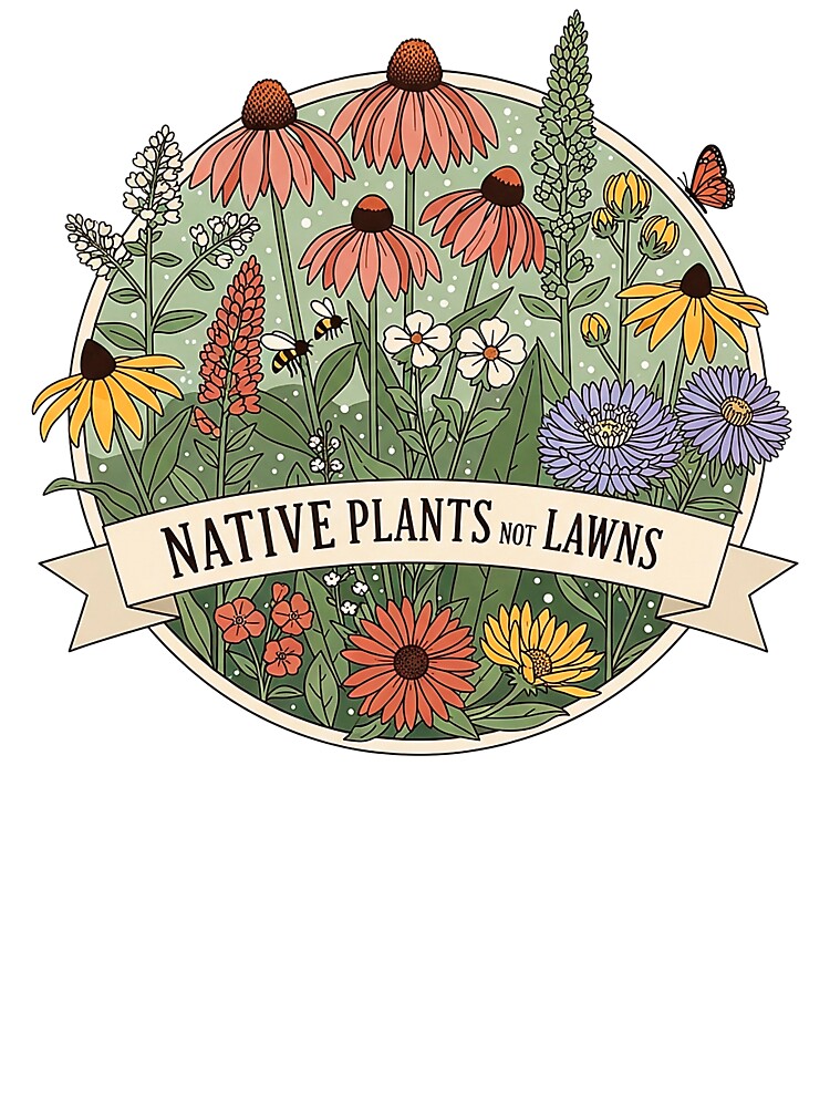 Vintage Native Plants Not Lawns Gardener by SholoStudio