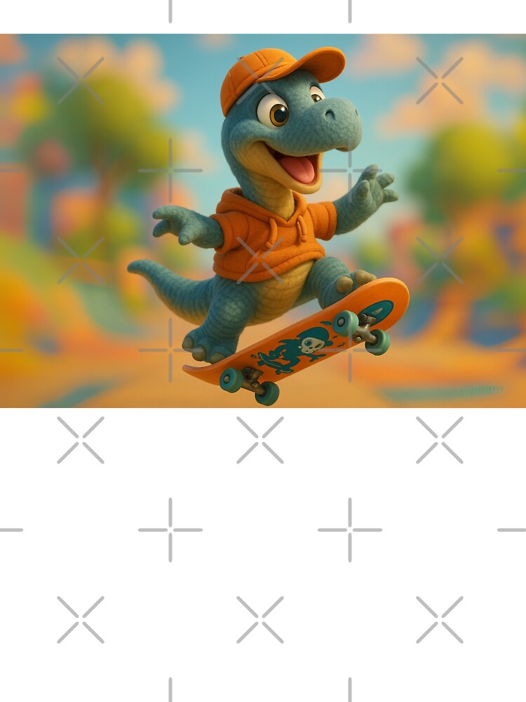 Skater Xenoposeidon Dinosaur by Sillytoe