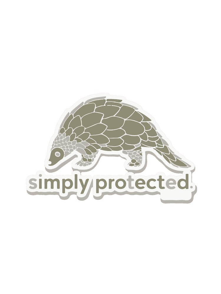 Minimalist Pangolin with 'Simply Protected' by NiftyWrx