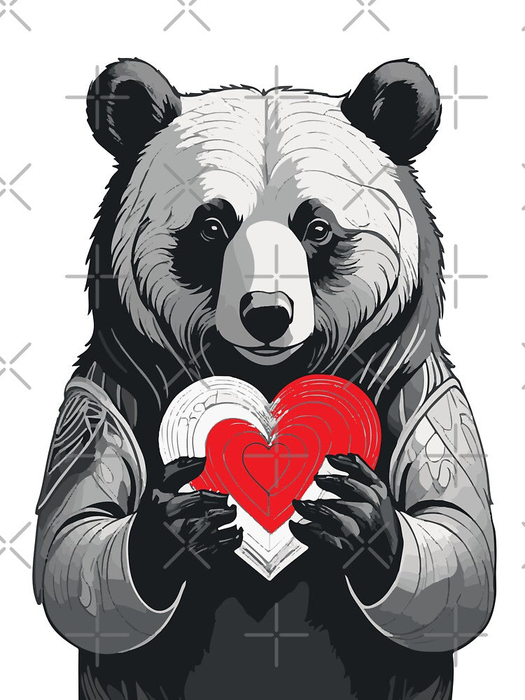 Cute Bear Holding Heart by After De Moment