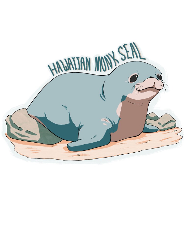 Hawaiian Monk Seal (Endangered Species) by Dragon Blossom Art