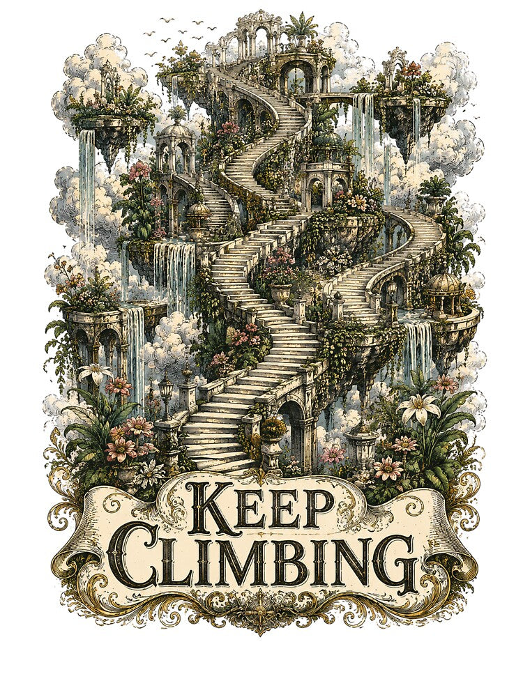 Keep Climbing – Floating Staircase Fantasy by NarpLTD