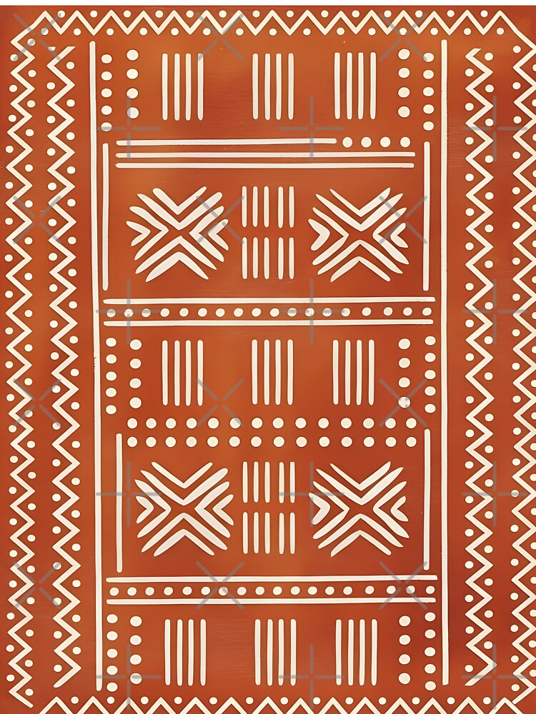 Rustic Hand-Drawn African Mudcloth Pattern by arteresting-art