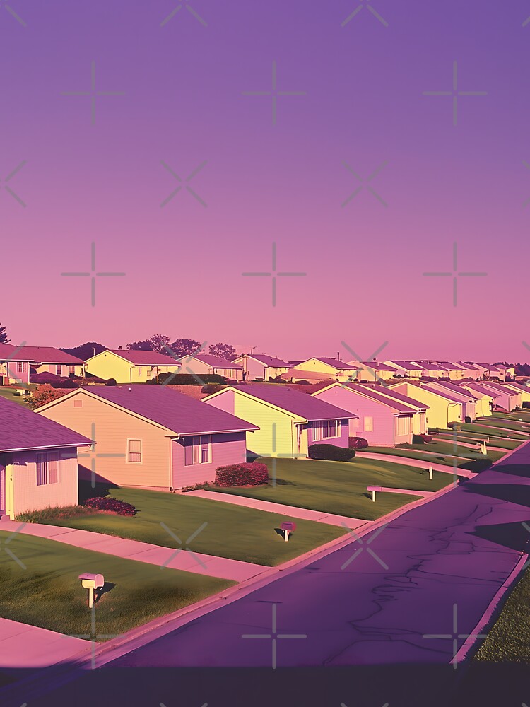 Pastel Suburbia by Viktor Surzhko