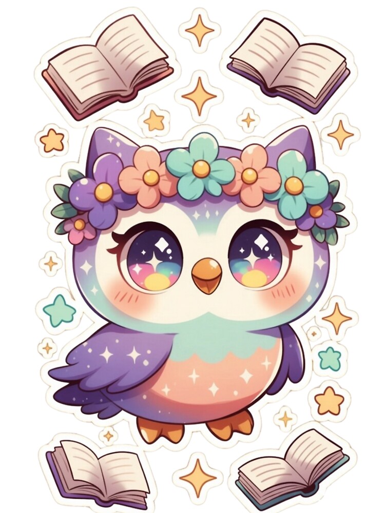 Cute Galaxy Owl Books by CoquetteLunaCo